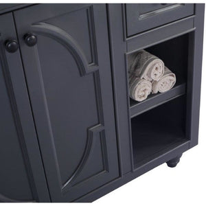 LAVIVA 313613-36G-BW Odyssey - 36 - Maple Grey Cabinet + Black Wood Counter