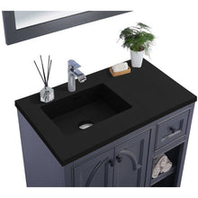 Load image into Gallery viewer, LAVIVA 313613-36G-MB Odyssey - 36 - Maple Grey Cabinet + Matte Black VIVA Stone Solid Surface Countertop