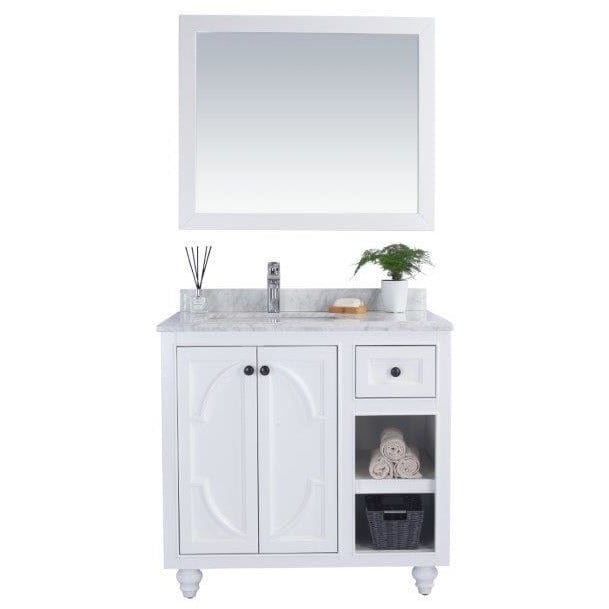 LAVIVA 313613-36W-WC Odyssey - 36 - White Cabinet + White Carrera Counter