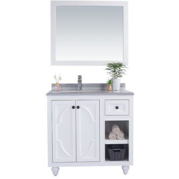 LAVIVA 313613-36W-WS Odyssey - 36 - White Cabinet + White Stripes Counter
