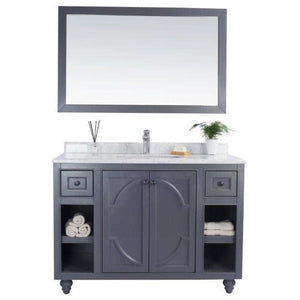 LAVIVA 313613-48G-WC Odyssey - 48 - Maple Grey Cabinet + White Carrera Counter