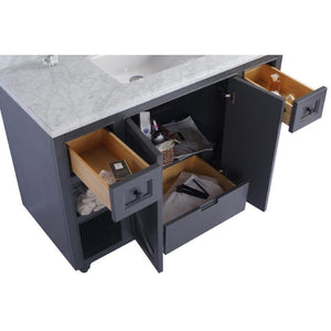 LAVIVA 313613-48G-MW Odyssey - 48 - Maple Grey Cabinet + Matte White VIVA Stone Solid Surface Countertop