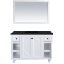 Load image into Gallery viewer, LAVIVA 313613-48W-MB Odyssey - 48 - White Cabinet + Matte Black VIVA Stone Solid Surface Countertop