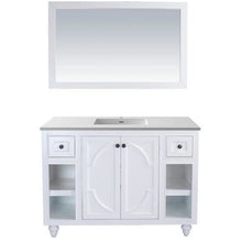 Load image into Gallery viewer, LAVIVA 313613-48W-MW Odyssey - 48 - White Cabinet + Matte White VIVA Stone Solid Surface Countertop