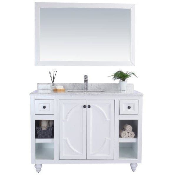 LAVIVA 313613-48W-WC Odyssey - 48 - White Cabinet + White Carrera Counter