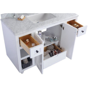 LAVIVA 313613-48W-WC Odyssey - 48 - White Cabinet + White Carrera Counter