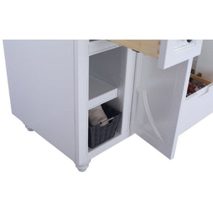 LAVIVA 313613-48W-MB Odyssey - 48 - White Cabinet + Matte Black VIVA Stone Solid Surface Countertop