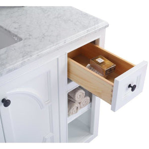 LAVIVA 313613-48W-MW Odyssey - 48 - White Cabinet + Matte White VIVA Stone Solid Surface Countertop