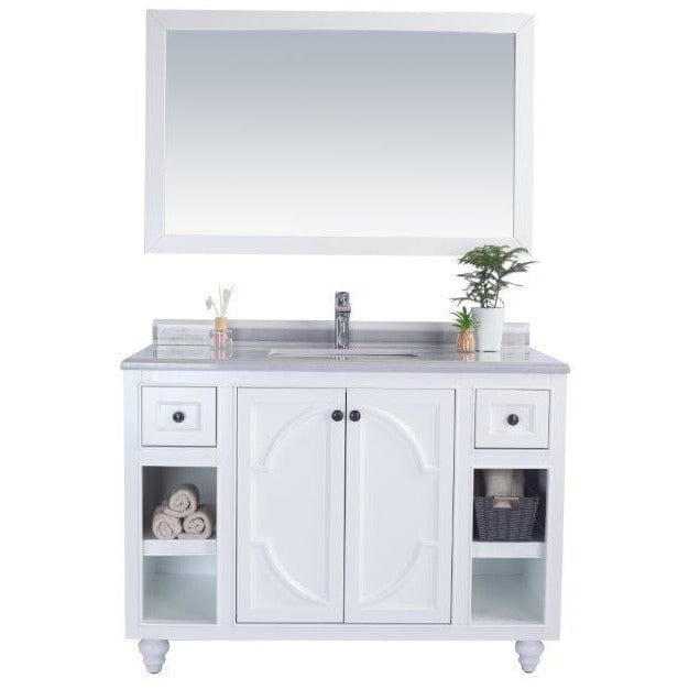 LAVIVA 313613-48W-WS Odyssey - 48 - White Cabinet + White Stripes Counter