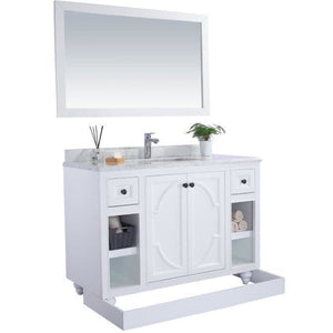 LAVIVA 313613-48W-WS Odyssey - 48 - White Cabinet + White Stripes Counter