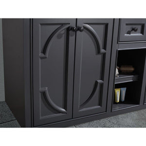 LAVIVA 313613-60G-BW Odyssey - 60 - Maple Grey Cabinet + Black Wood Counter