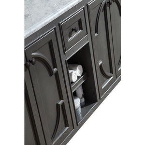 LAVIVA 313613-60G-MB Odyssey - 60 - Maple Grey Cabinet + Matte Black VIVA Stone Solid Surface Countertop