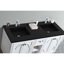 Load image into Gallery viewer, LAVIVA 313613-60W-MB Odyssey - 60 - White Cabinet + Matte Black VIVA Stone Solid Surface Countertop