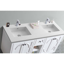Load image into Gallery viewer, LAVIVA 313613-60W-MW Odyssey - 60 - White Cabinet + Matte White VIVA Stone Solid Surface Countertop