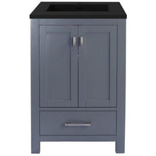 Load image into Gallery viewer, LAVIVA 313ANG-24G-MB Wilson 24 - Grey Cabinet + Matte Black VIVA Stone Solid Surface Countertop