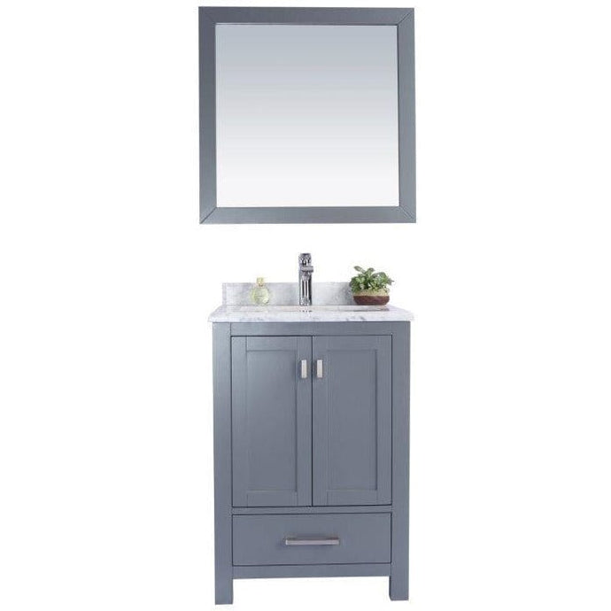 LAVIVA 313ANG-24G-WC Wilson 24 - Grey Cabinet + White Carrara Countertop