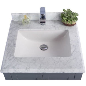 LAVIVA 313ANG-24G-WC Wilson 24 - Grey Cabinet + White Carrara Countertop