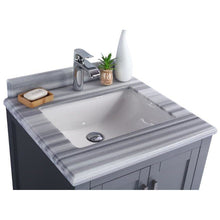 Load image into Gallery viewer, LAVIVA 313ANG-24G-WS Wilson 24 - Grey Cabinet + White Stripe Countertop
