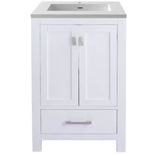 Load image into Gallery viewer, LAVIVA 313ANG-24W-MW Wilson 24 - White Cabinet + Matte White VIVA Stone Solid Surface Countertop
