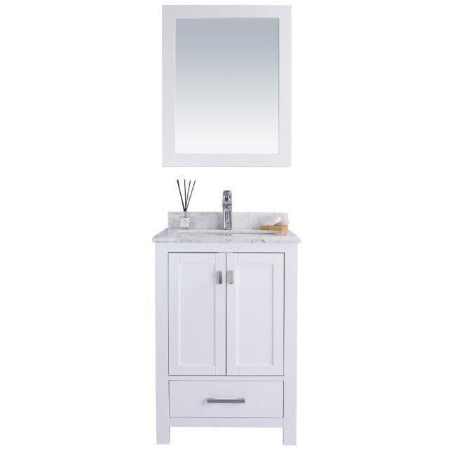 LAVIVA 313ANG-24W-WC Wilson 24 - White Cabinet + White Carrara Countertop