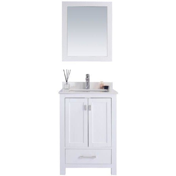 LAVIVA 313ANG-24W-WQ Wilson 24 - White Cabinet + White Quartz Countertop