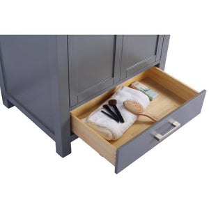 LAVIVA 313ANG-30G-BW Wilson 30 - Grey Cabinet + Black Wood Countertop