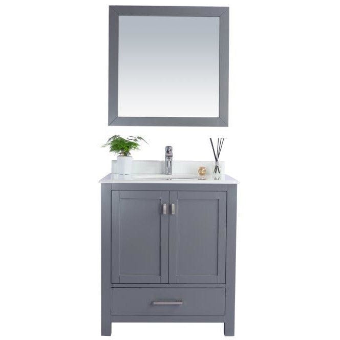 LAVIVA 313ANG-30G-PW Wilson 30 - Grey Cabinet + Pure White Countertop