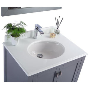 LAVIVA 313ANG-30G-PW Wilson 30 - Grey Cabinet + Pure White Countertop