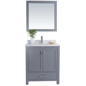 LAVIVA 313ANG-30G-WC Wilson 30 - Grey Cabinet + White Carrara Countertop
