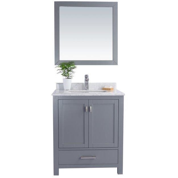 LAVIVA 313ANG-30G-WC Wilson 30 - Grey Cabinet + White Carrara Countertop