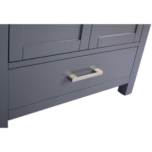 LAVIVA 313ANG-30G-MB Wilson 30 - Grey Cabinet + Matte Black VIVA Stone Solid Surface Countertop