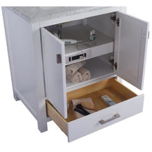 Load image into Gallery viewer, LAVIVA 313ANG-30W-BW Wilson 30 - White Cabinet + Black Wood Countertop