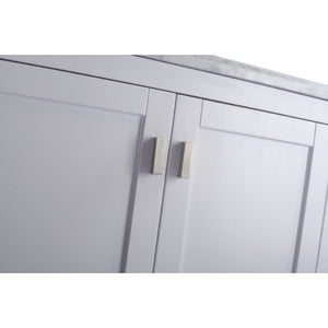 LAVIVA 313ANG-30W-BW Wilson 30 - White Cabinet + Black Wood Countertop