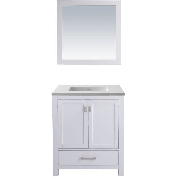 LAVIVA 313ANG-30W-MW Wilson 30 - White Cabinet + Matte White VIVA Stone Solid Surface Countertop