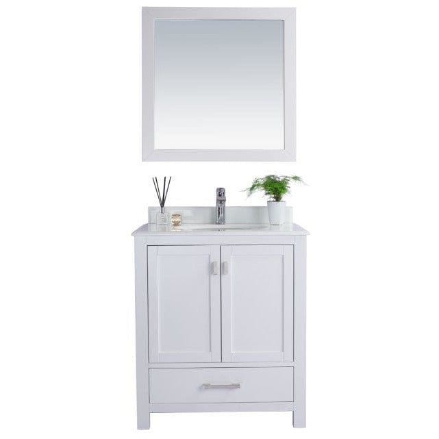 LAVIVA 313ANG-30W-PW Wilson 30 - White Cabinet + Pure White Countertop