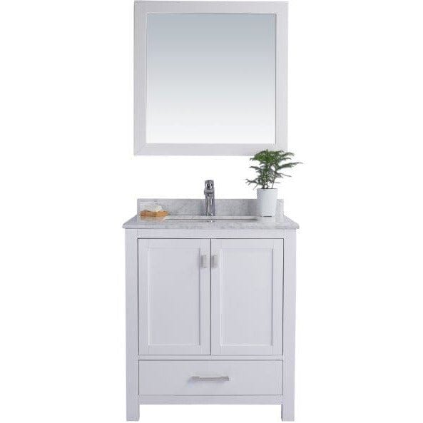 LAVIVA 313ANG-30W-WC Wilson 30 - White Cabinet + White Carrara Countertop