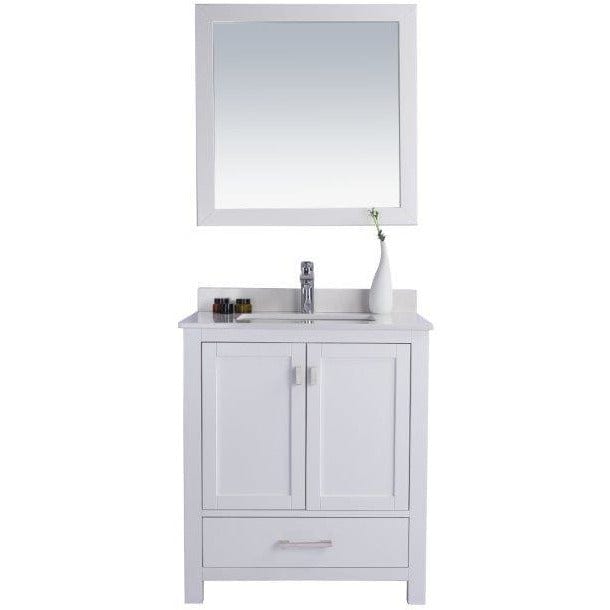 LAVIVA 313ANG-30W-WQ Wilson 30 - White Cabinet + White Quartz Countertop
