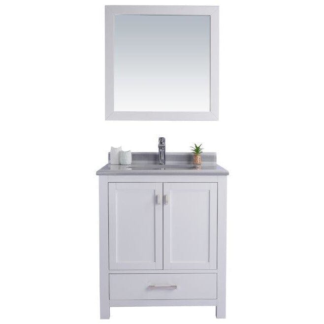 LAVIVA 313ANG-30W-WS Wilson 30 - White Cabinet + White Stripe Countertop