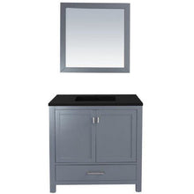 Load image into Gallery viewer, LAVIVA 313ANG-36G-MB Wilson 36 - Grey Cabinet + Matte Black VIVA Stone Solid Surface Countertop