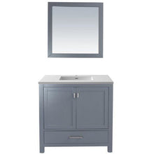 Load image into Gallery viewer, LAVIVA 313ANG-36G-MW Wilson 36 - Grey Cabinet + Matte White VIVA Stone Solid Surface Countertop