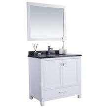 Load image into Gallery viewer, LAVIVA 313ANG-36W-BW Wilson 36 - White Cabinet + Black Wood Countertop