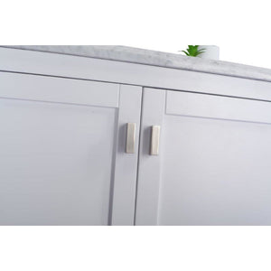 LAVIVA 313ANG-36W-BW Wilson 36 - White Cabinet + Black Wood Countertop