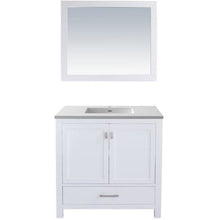 Load image into Gallery viewer, LAVIVA 313ANG-36W-MW Wilson 36 - White Cabinet + Matte White VIVA Stone Solid Surface Countertop
