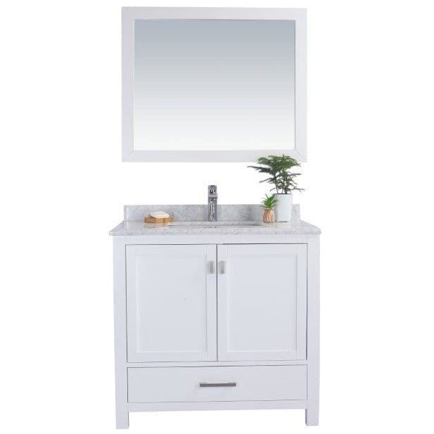 LAVIVA 313ANG-36W-WC Wilson 36 - White Cabinet + White Carrara Countertop