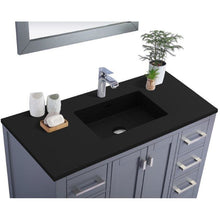 Load image into Gallery viewer, LAVIVA 313ANG-42G-MB Wilson 42 - Grey Cabinet + Matte Matte Black VIVA Stone Solid Surface Countertop