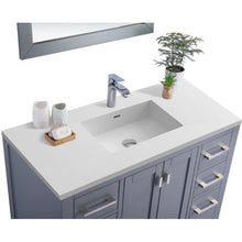 Load image into Gallery viewer, LAVIVA 313ANG-42G-MW Wilson 42 - Grey Cabinet + Matte White VIVA Stone Solid Surface Countertop