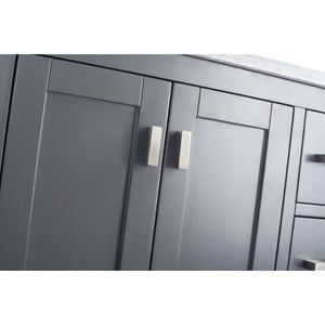 LAVIVA 313ANG-42G-MB Wilson 42 - Grey Cabinet + Matte Matte Black VIVA Stone Solid Surface Countertop