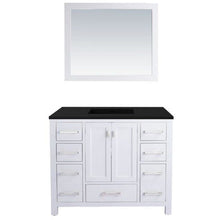 Load image into Gallery viewer, LAVIVA 313ANG-42W-MB Wilson 42 - White Cabinet + Matte Black VIVA Stone Solid Surface Countertop