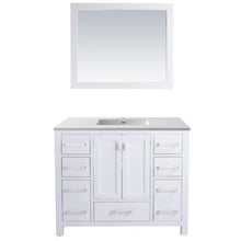 Load image into Gallery viewer, LAVIVA 313ANG-42W-MW Wilson 42 - White Cabinet + Matte White VIVA Stone Solid Surface Countertop