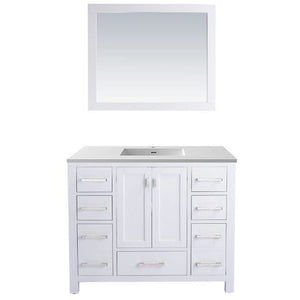 LAVIVA 313ANG-42W-MW Wilson 42 - White Cabinet + Matte White VIVA Stone Solid Surface Countertop